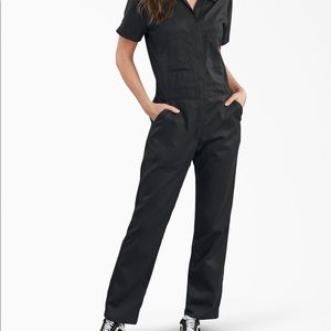 Dickies Women’s Short Sleeve Jumpsuit Coveralls - black, size small